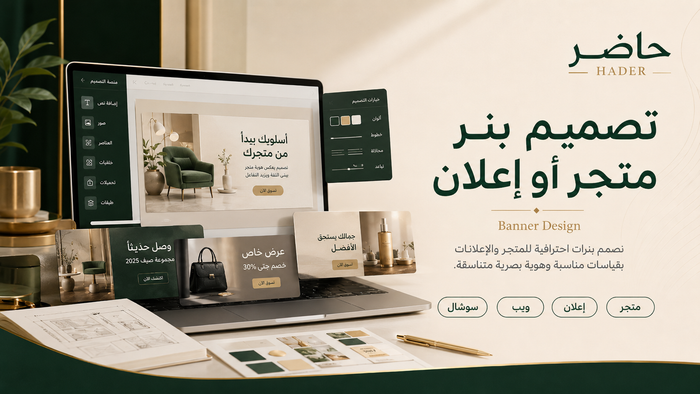 تصميم بنر متجر أو إعلان