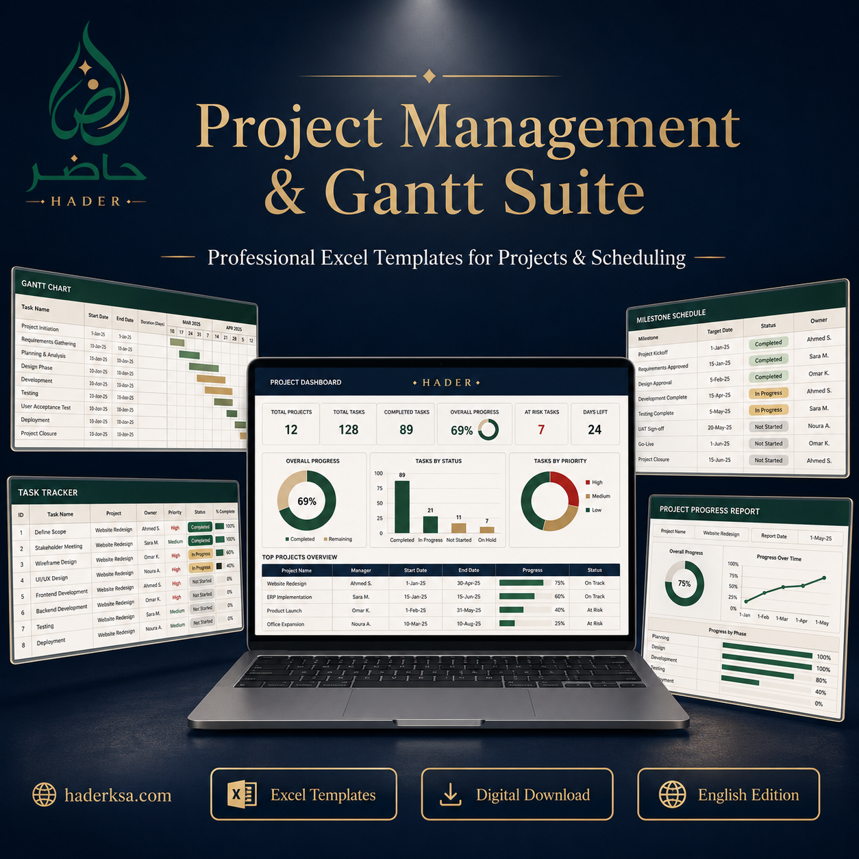 HADER Project & Gantt Management Suite