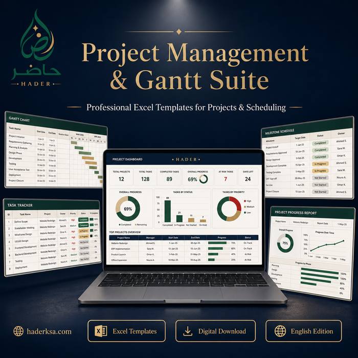 مجموعة إدارة المشاريع وGantt HADER