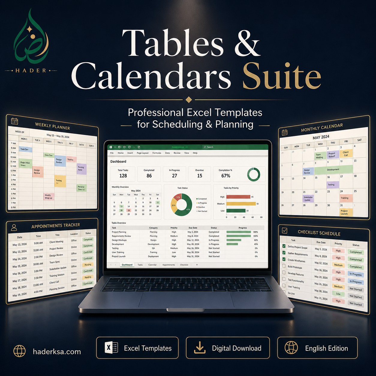 HADER Schedules & Calendars Suite