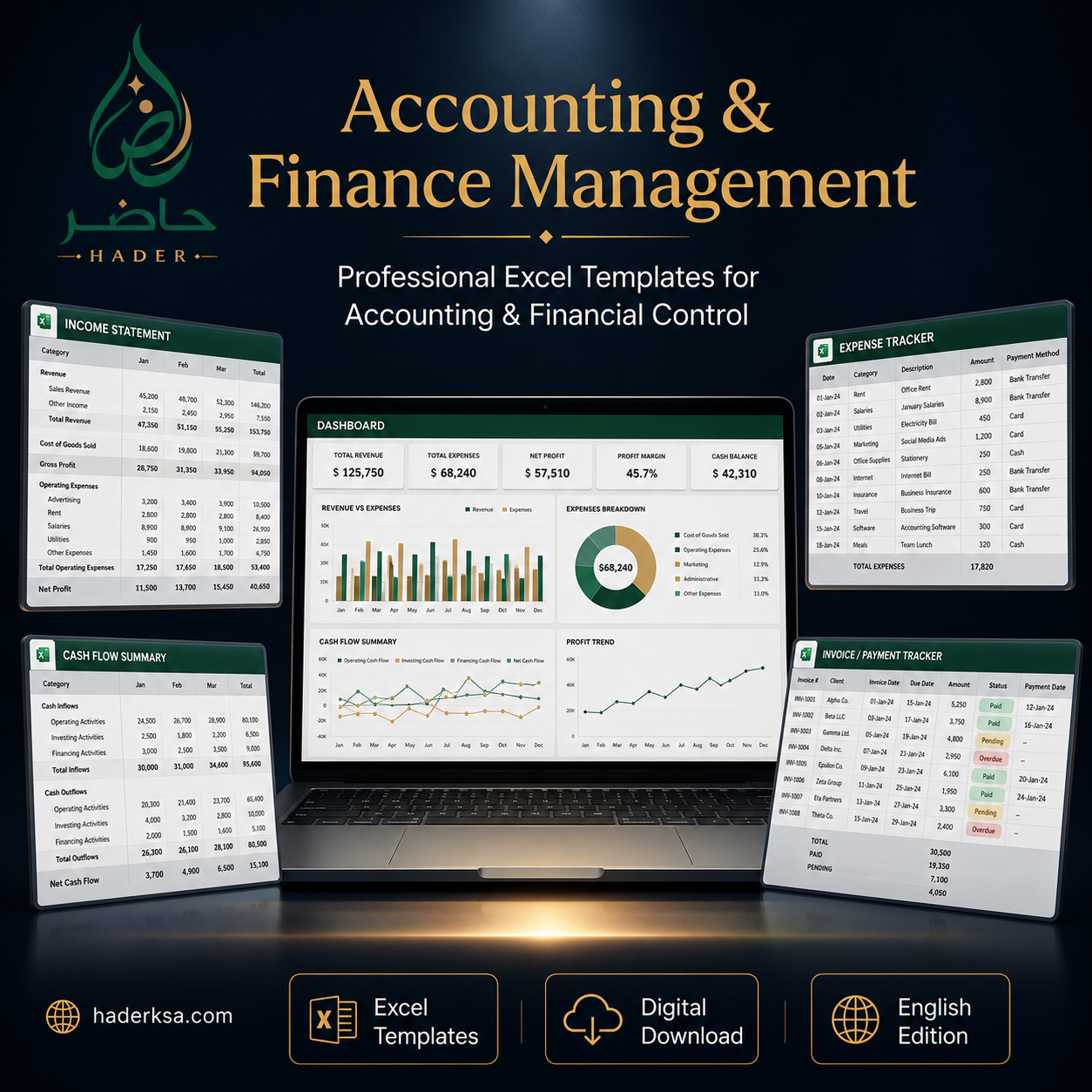 HADER Accounting & Finance Management Suite - Professional Bundle